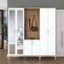 Hanah Home Soporte para el pasillo EA154 - 4498 Nogal y blanco